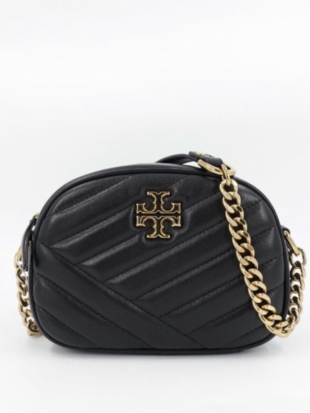 Tory Burch Black KIRA CHEVRON SM Camera Bag
